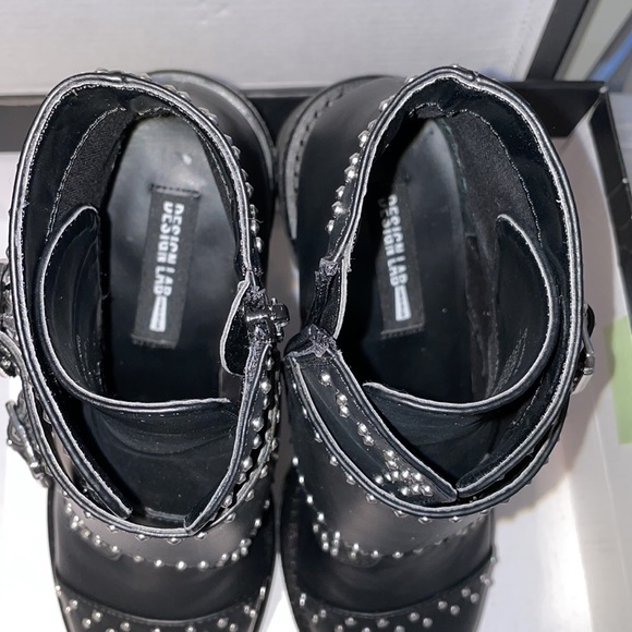 Design Lab Black Moria BNWT Moto Boots Womens 7 - Picture 5 of 6